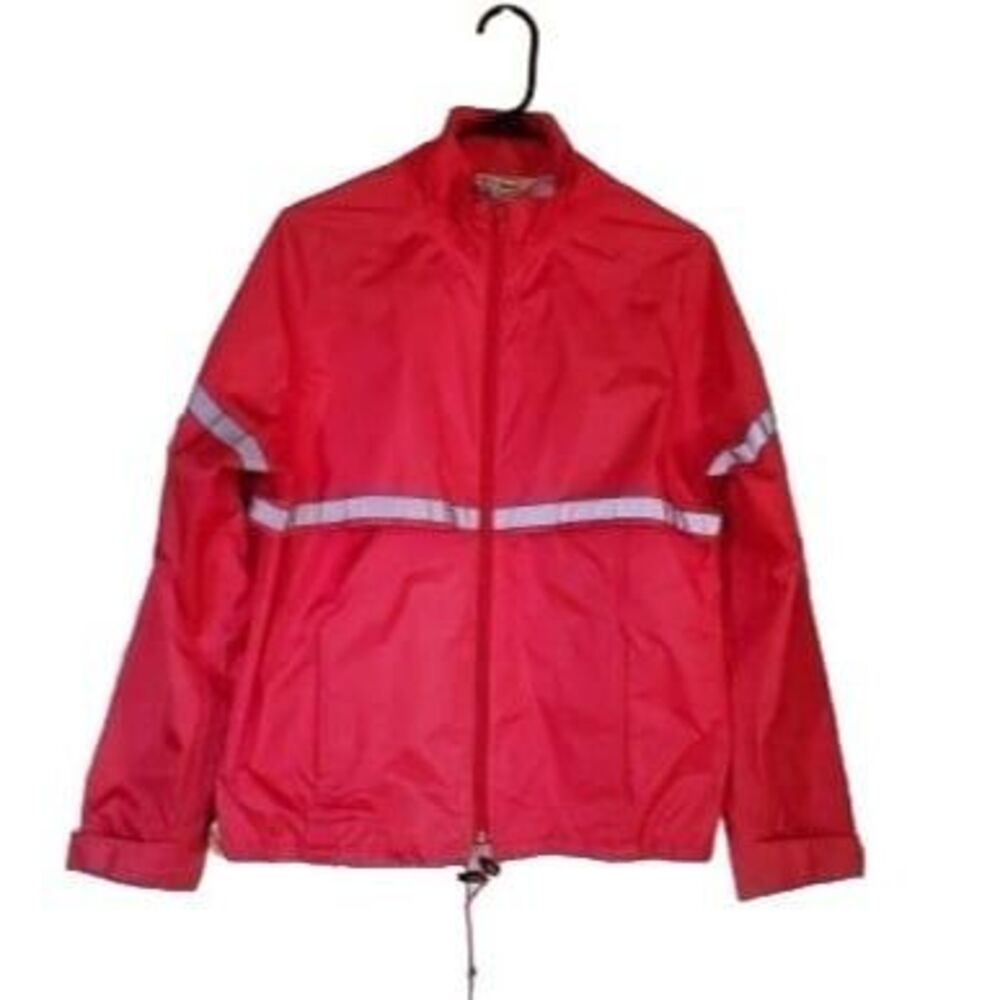 L.L. Bean Womens Jacket Pink L Reflective Full Zip Parka/Windbreaker